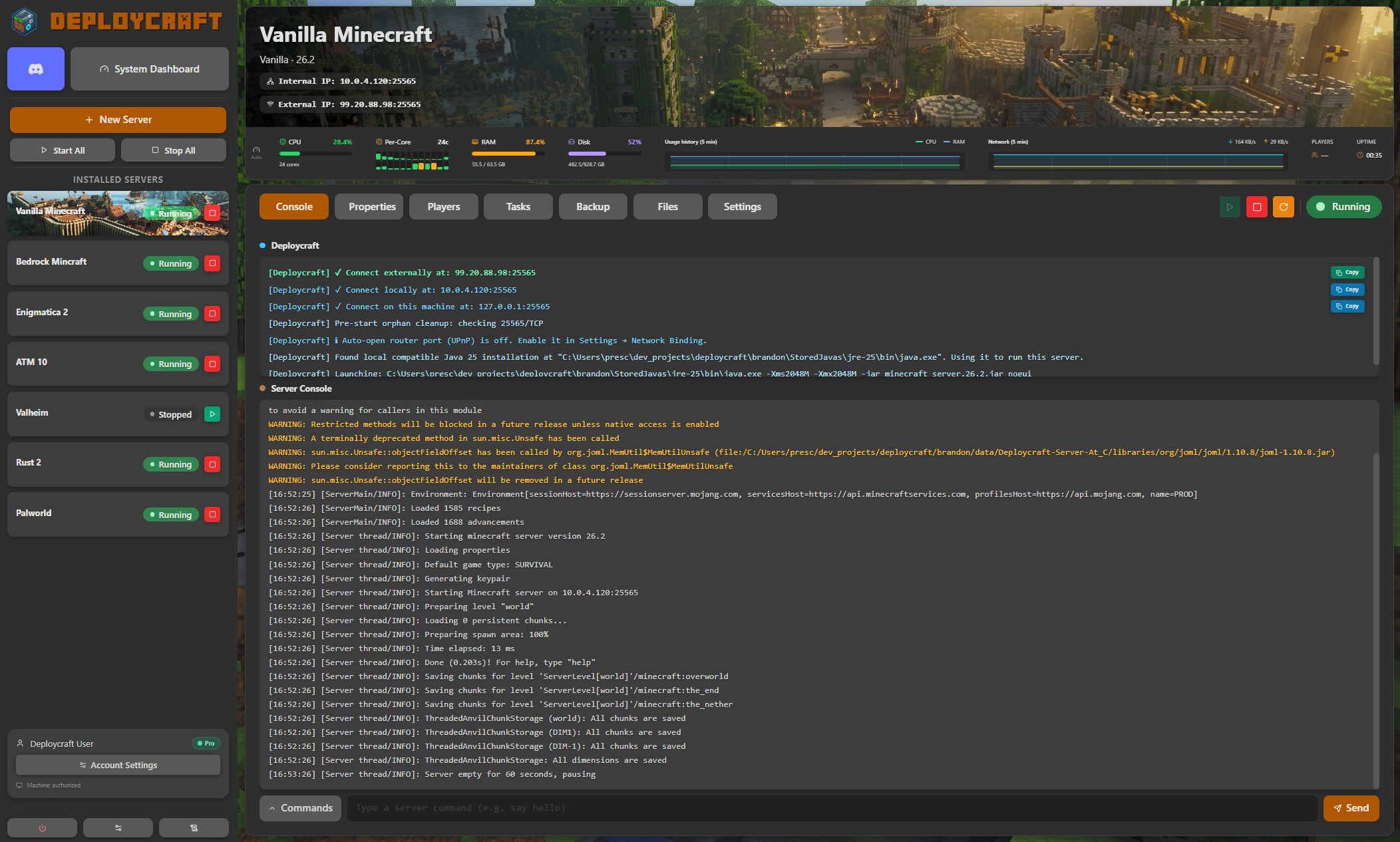 Live Console