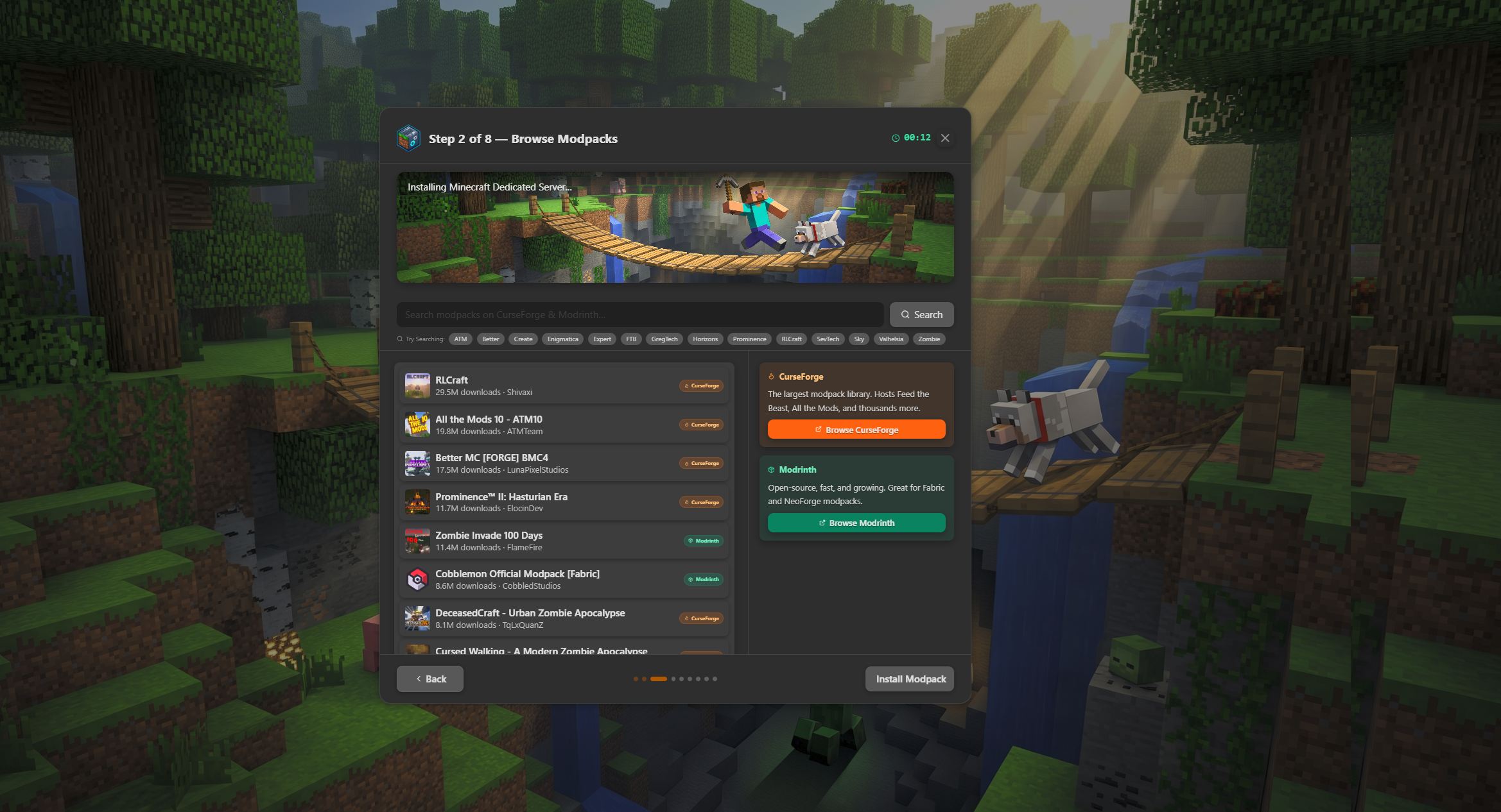 Server Creation Wizard